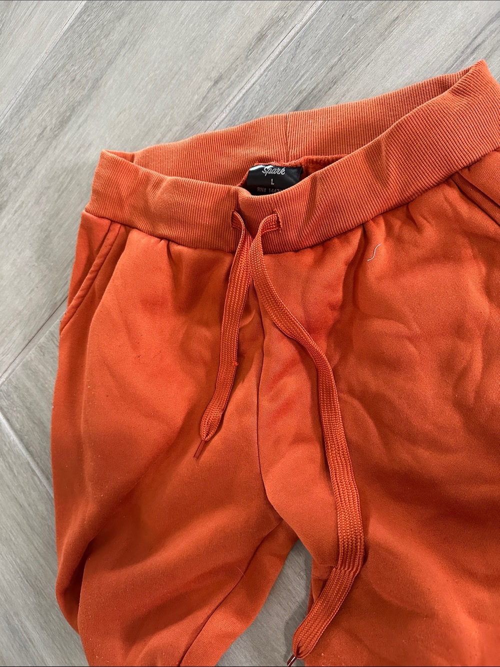 Unbranded Orange Jogger Pants with Drawstring Waist - Picture 3 of 3